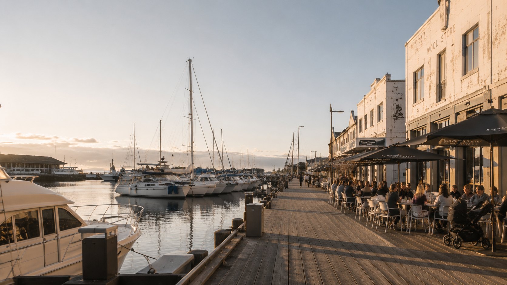 The Ahuriri estuary boardwalk and inner harbour, a short walk from Bluewater Hotel