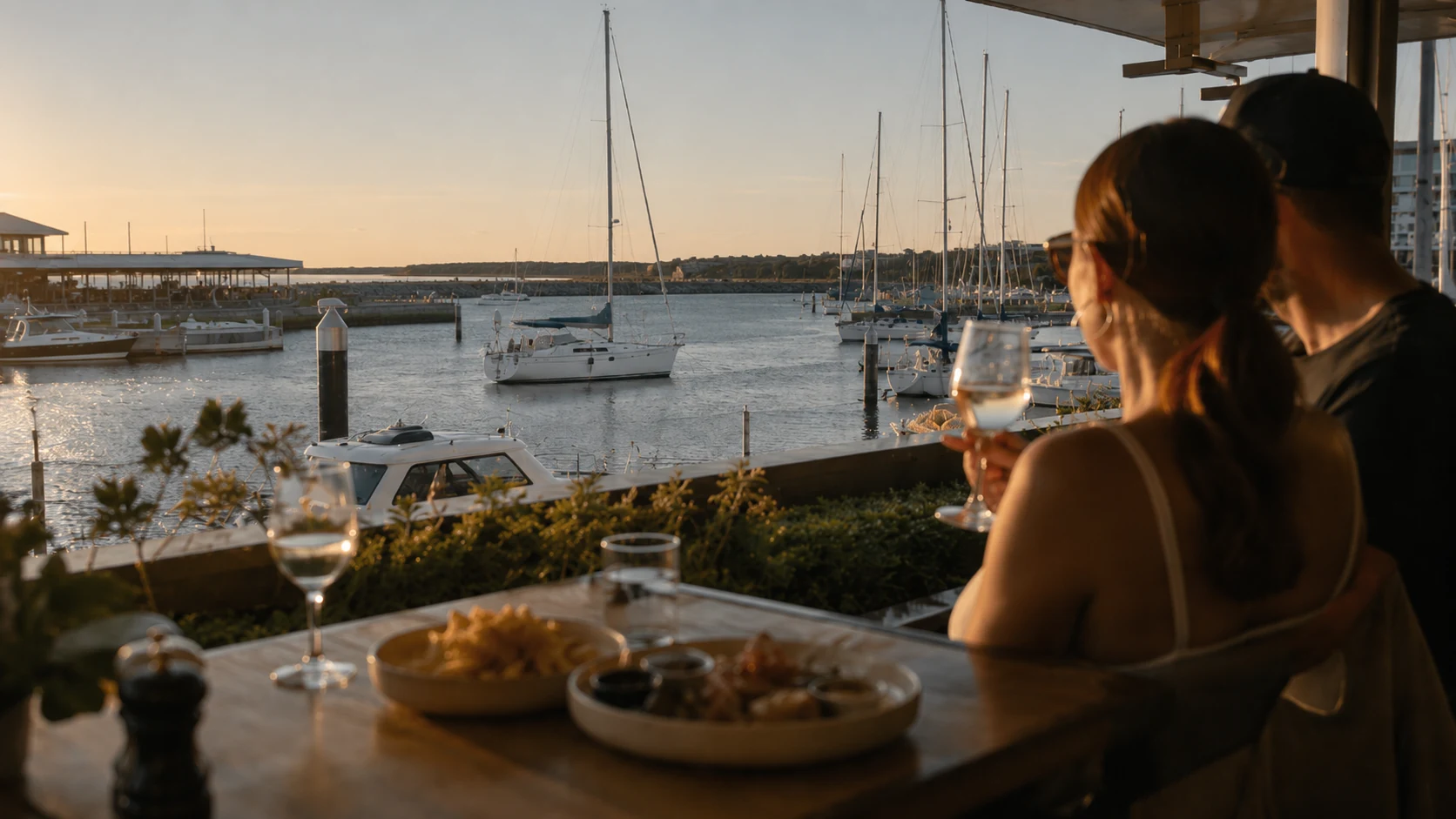 The Water Bar at Bluewater, a marina-side restaurant and bar at street level on West Quay, Ahuriri
