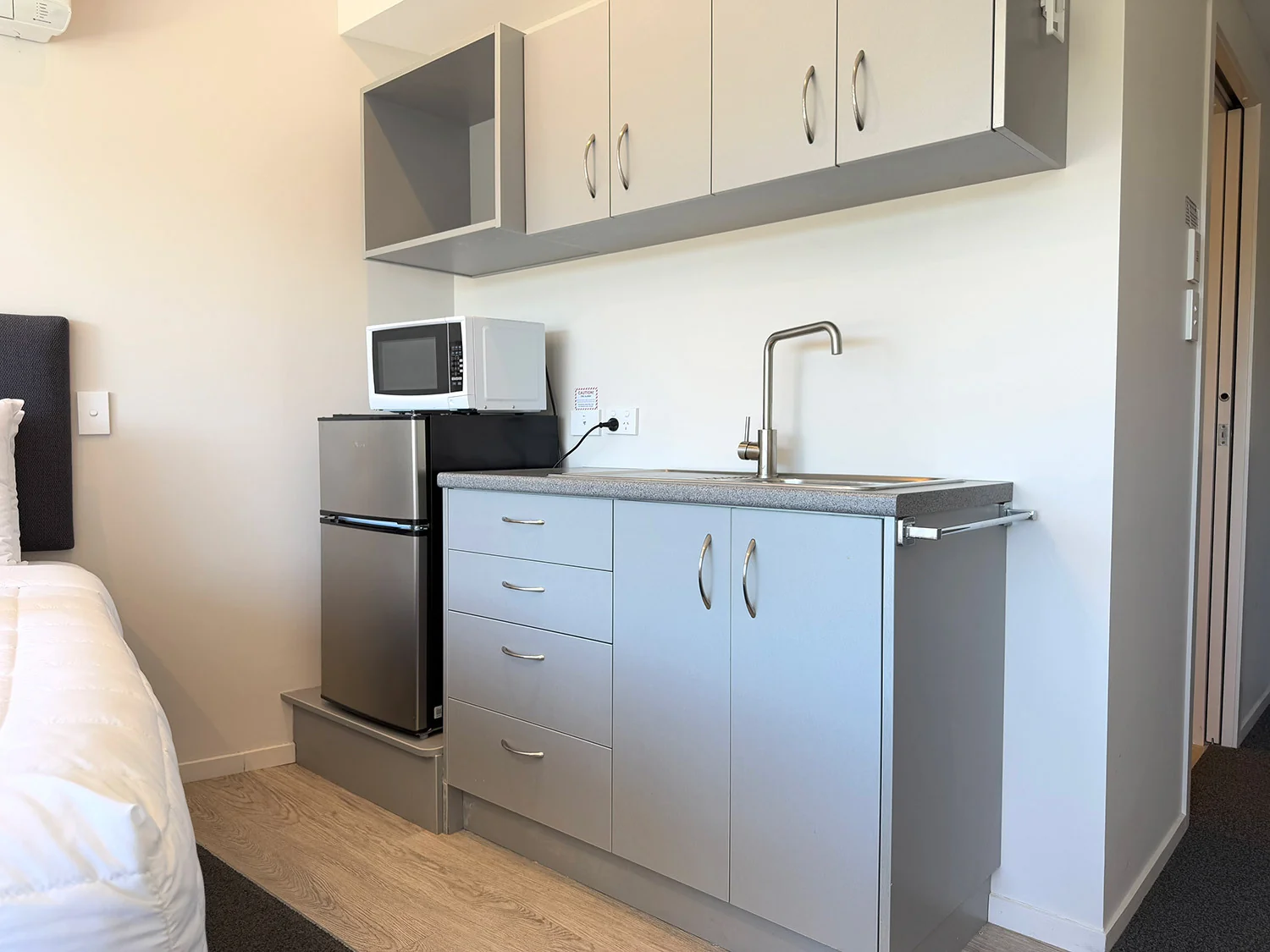 Studio Round House — kitchenette at Bluewater Hotel