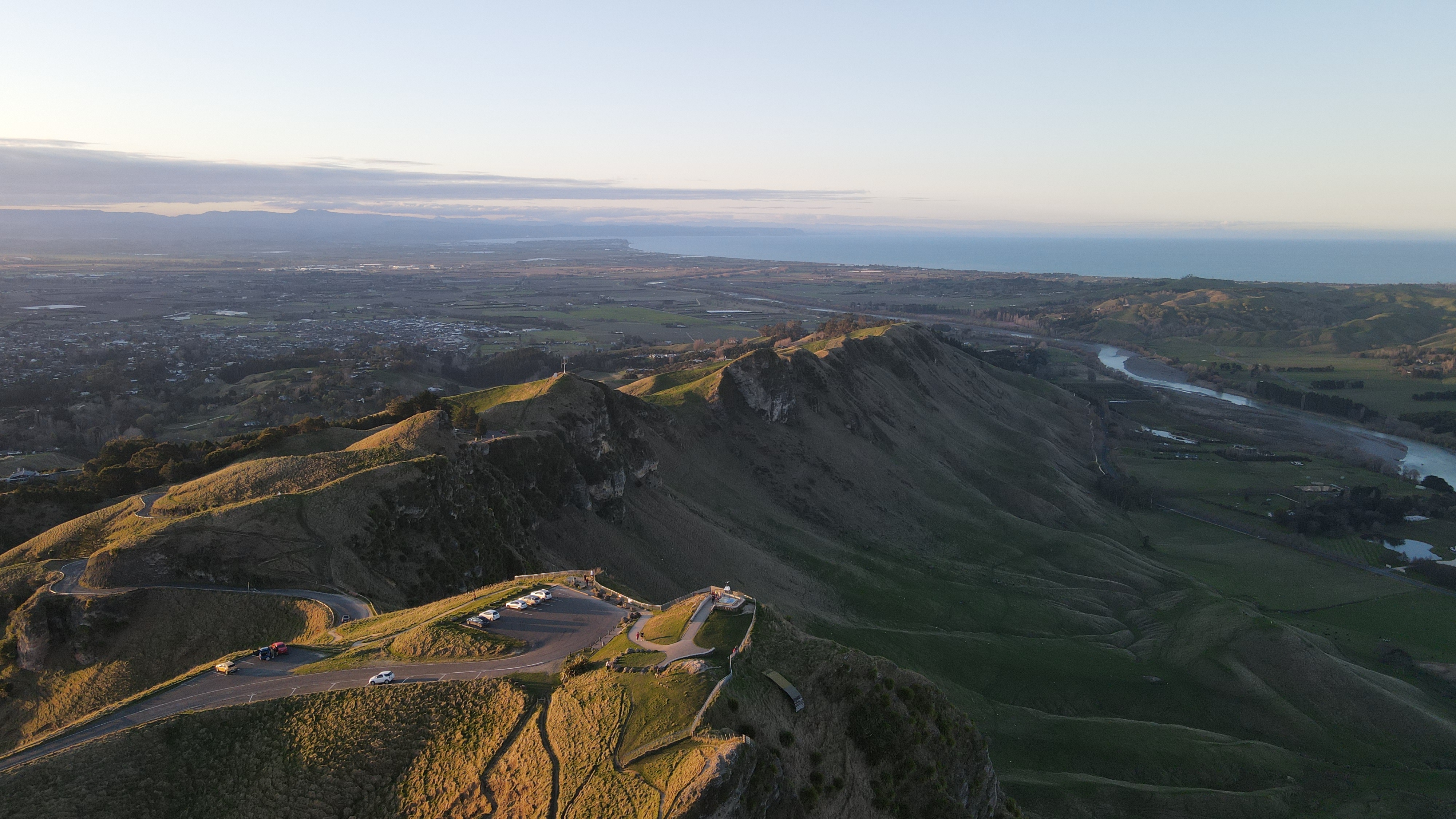 Te Mata Peak ridgeline above the Heretaunga Plains, Hawke's Bay